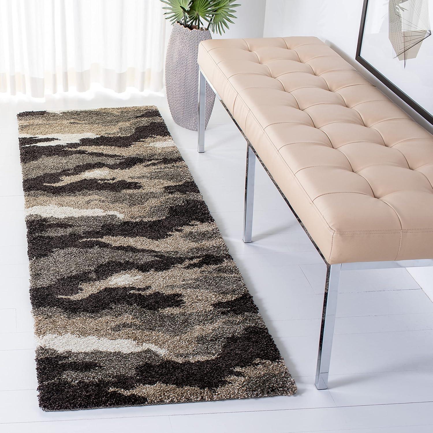 Florida Shag SG453 Power Loomed Area Rug - Beige/Multi - 8'6"x12' - Safavieh.