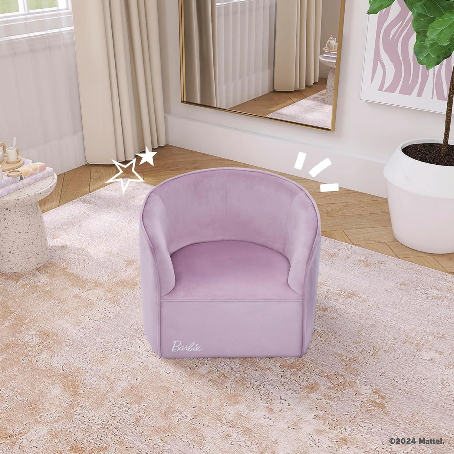 Barbie Purple Kid's Sofa with Embroidered Logo