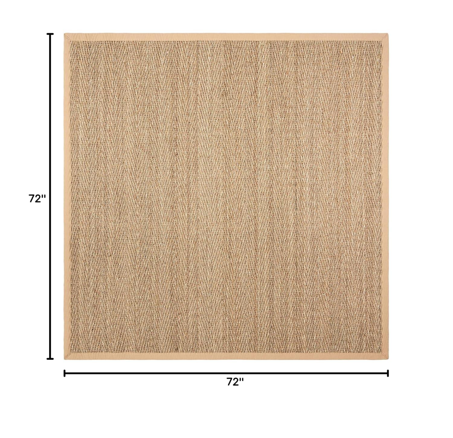 Natural Fiber NF115 Power Loomed Indoor Area Rug - Natural/Beige - 6'x6' - Safavieh
