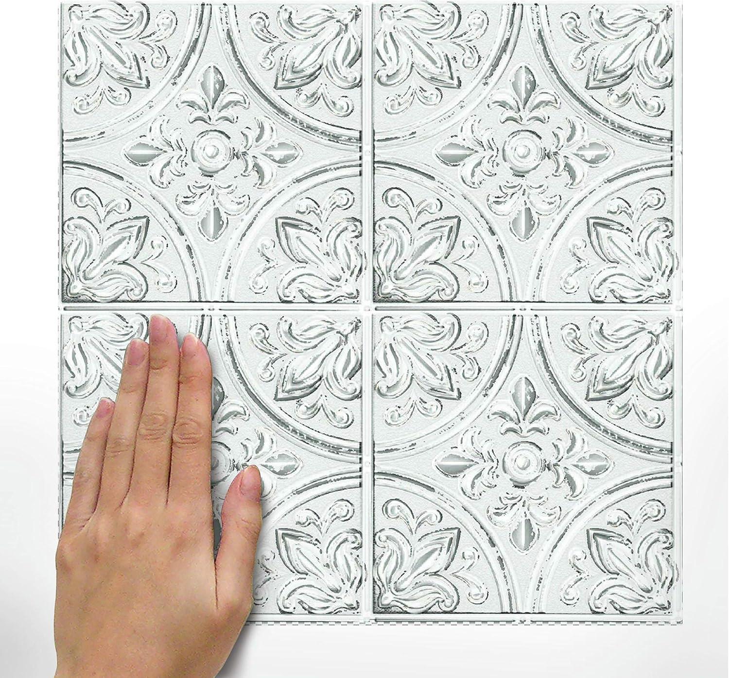 10.5'' W x 10.5'' L Peel and Stick Field Tile