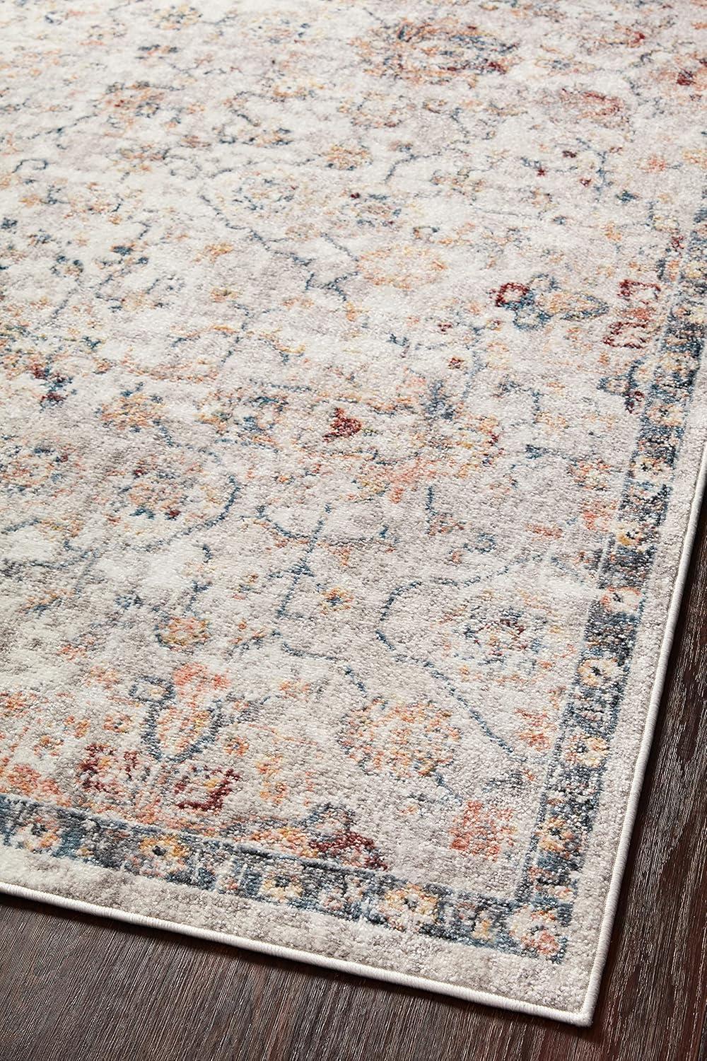 Loloi II Cassandra Collection CSN-03 Dove / Navy Oriental Area Rug 2'-6" x 7'-9"