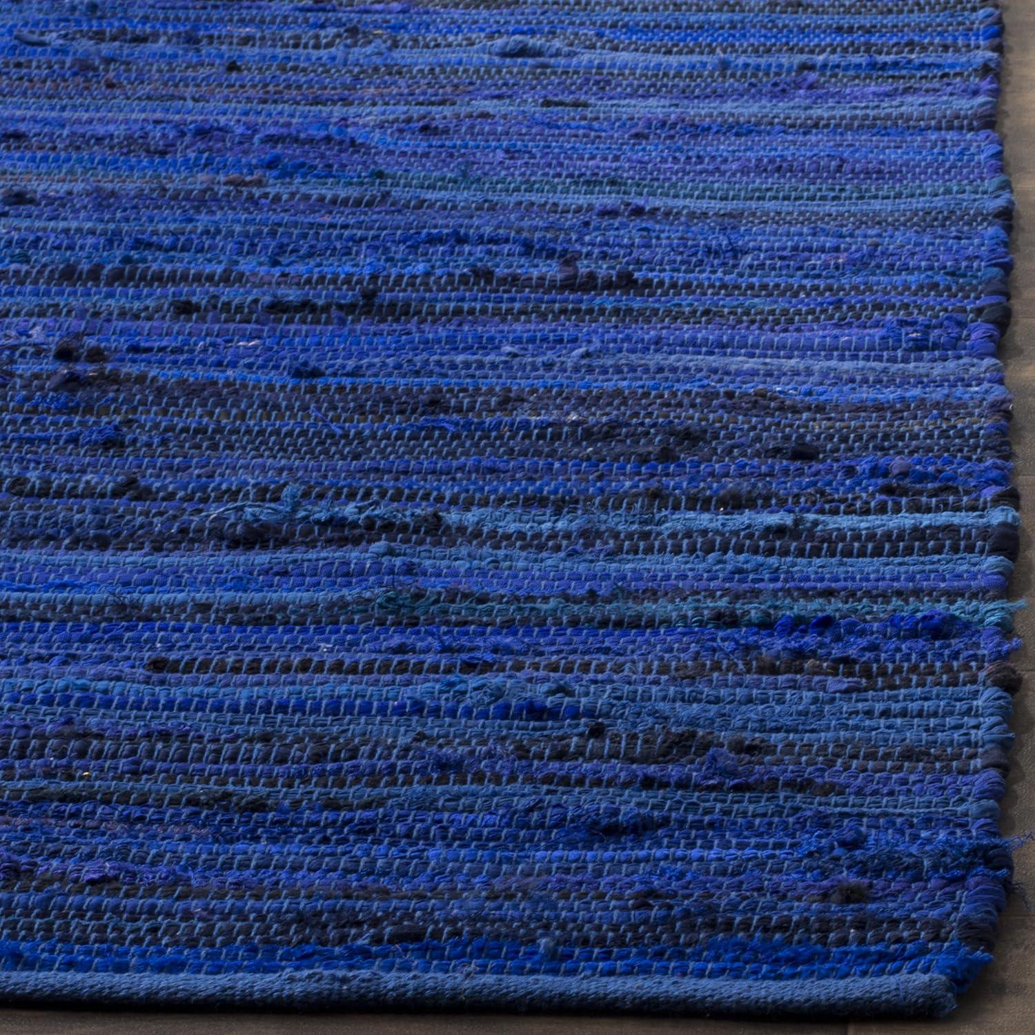 Rag Rug RAR130 Hand Woven Indoor Accent Rug - Blue/Multi - 2'x3' - Safavieh.