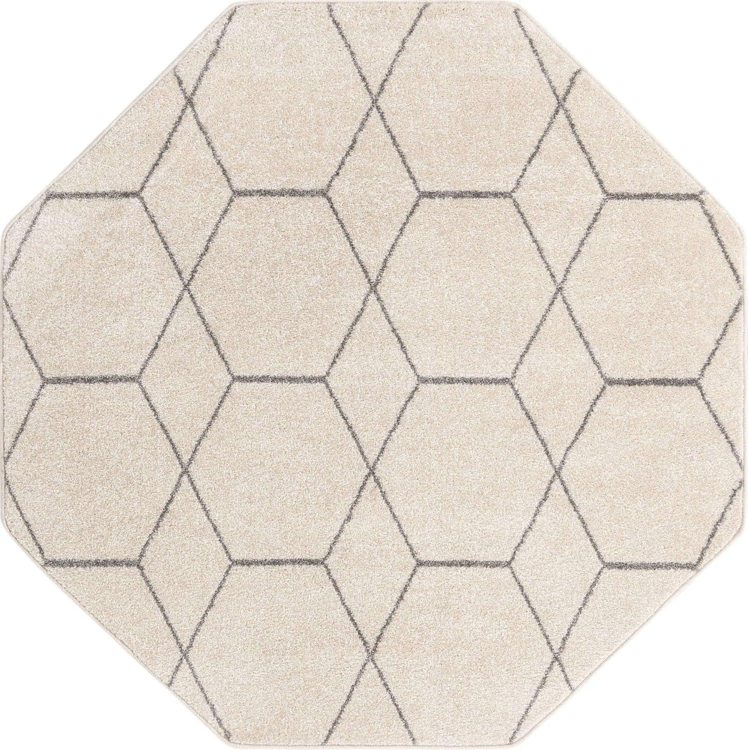 Unique Loom Trellis Frieze Geometric Trellis Indoor Woven Area Rug