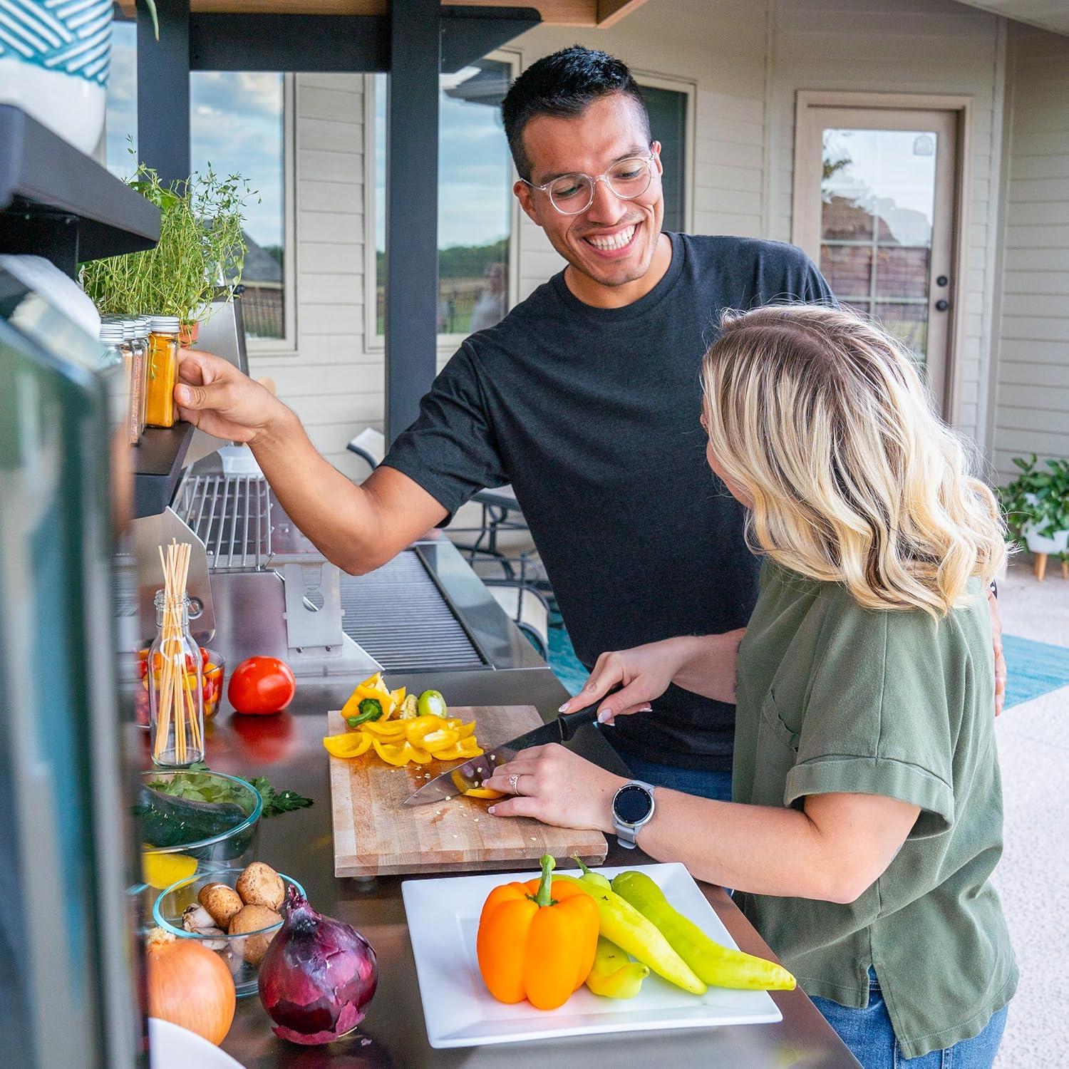 Backyard Discovery Fusion Flame Outdoor Kitchen, Grill, and Refrigerator