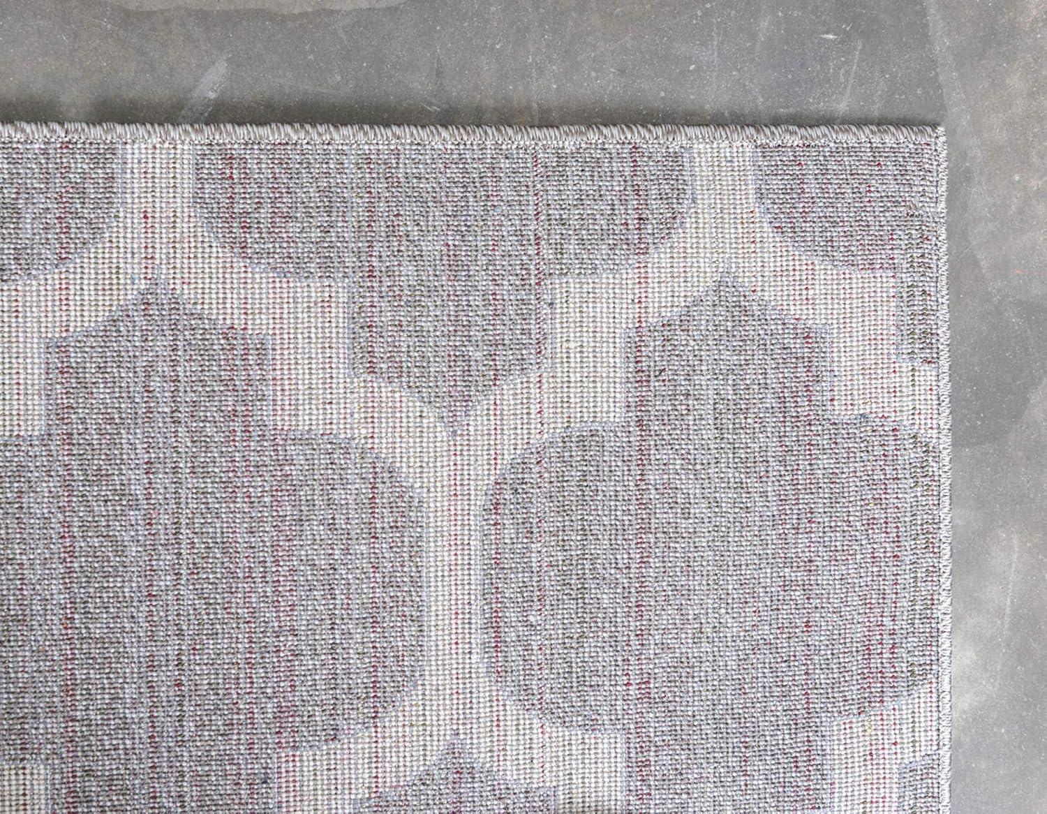 Unique Loom 5' 4 x 6' 1 Trellis Philadelphia Dark Gray Area Rug