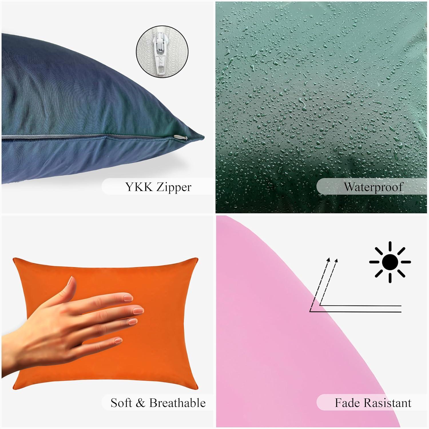 A1 Home Collections LLC Bedding Polyester Lumbar Indoor/Outdoor Pillow Cover (Set of 2)