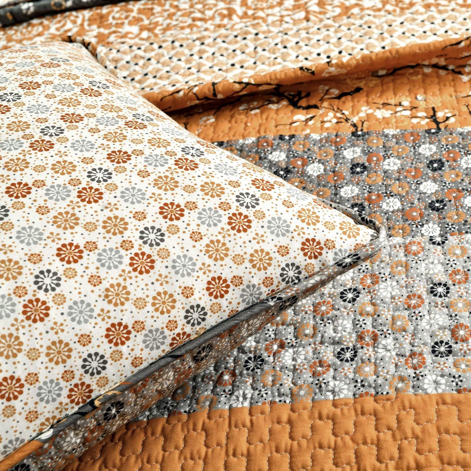 Lush Decor Royal Empire Cotton Reversible 3 Piece Quilt Set
