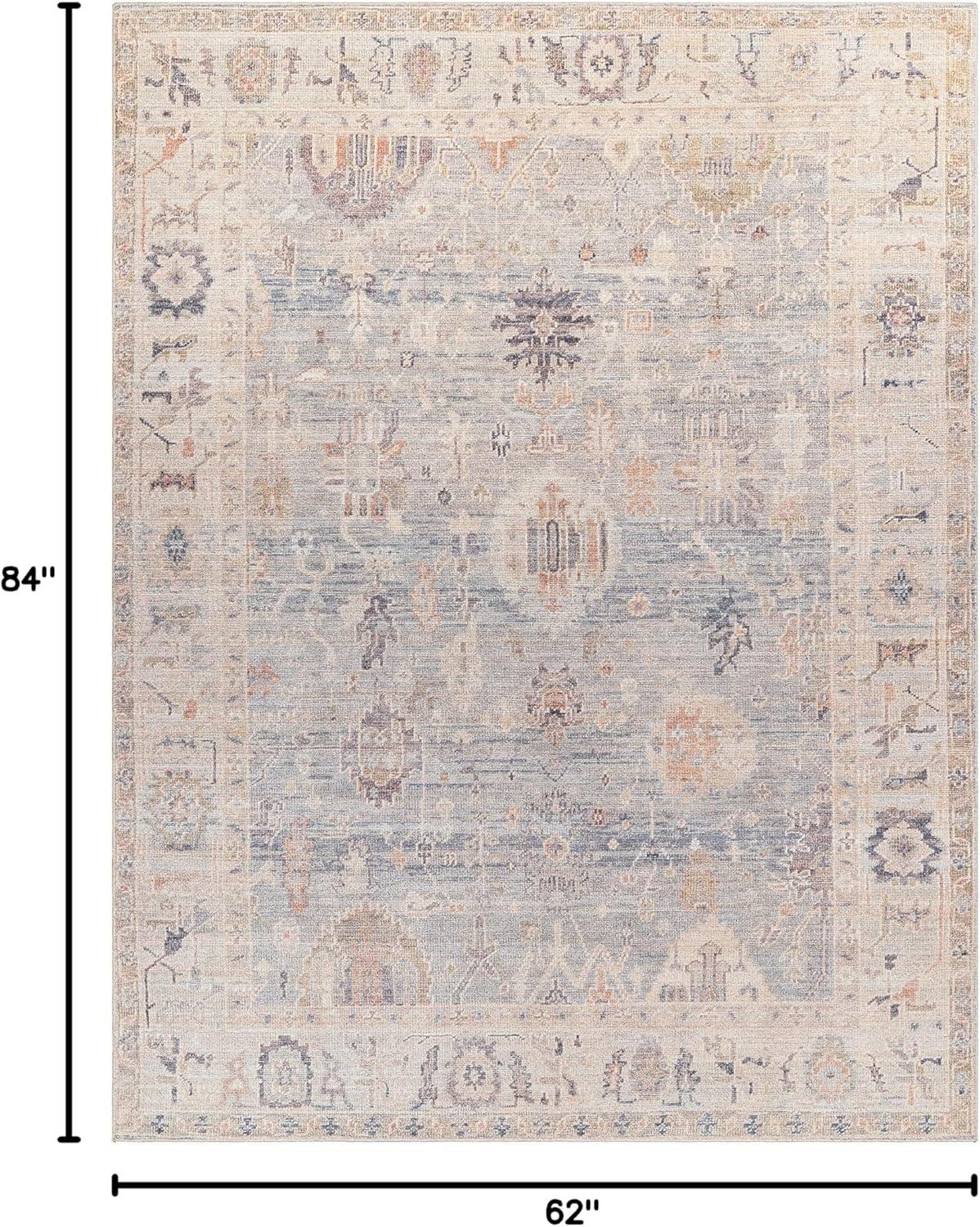 Becki Owens x Livabliss Vintage Traditional Oriental Boho Grey Pale Blue Area Rug