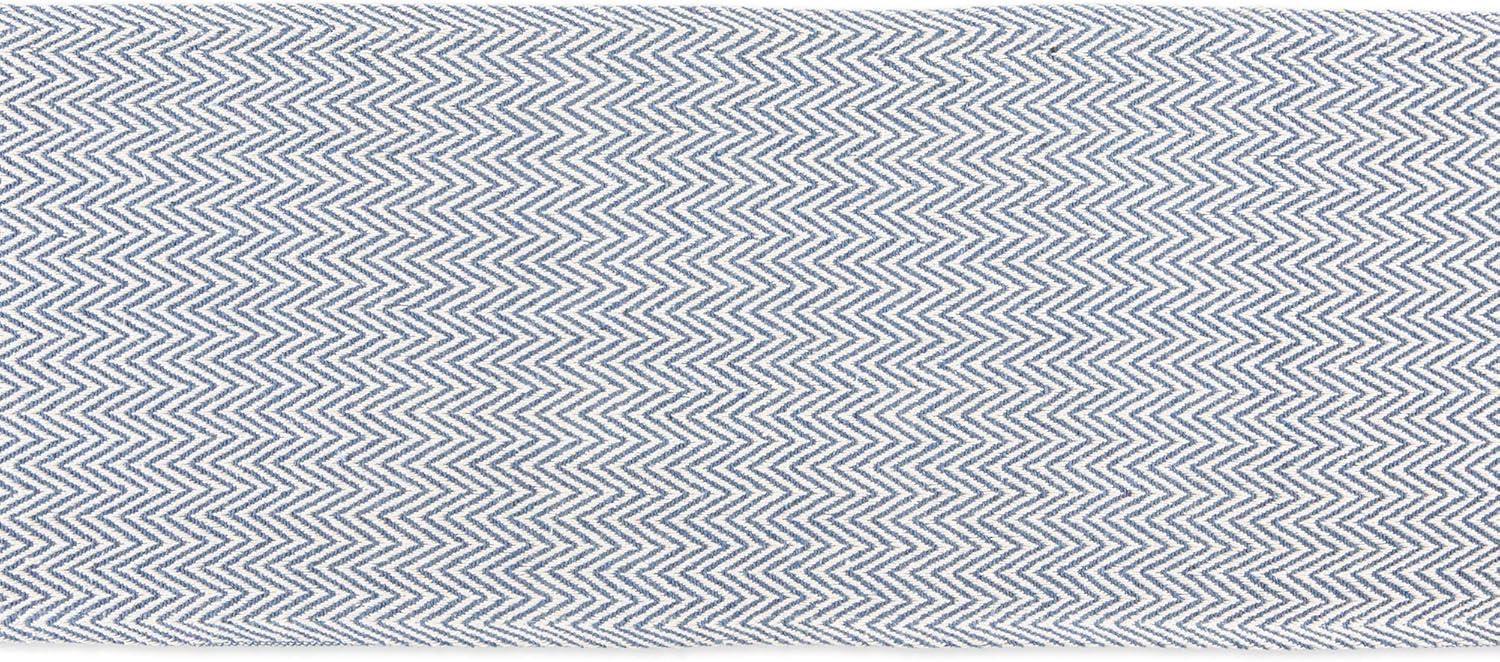 FRENCH BLUE CHEVRON HANDLOOM TABLE RUNNER 15x72