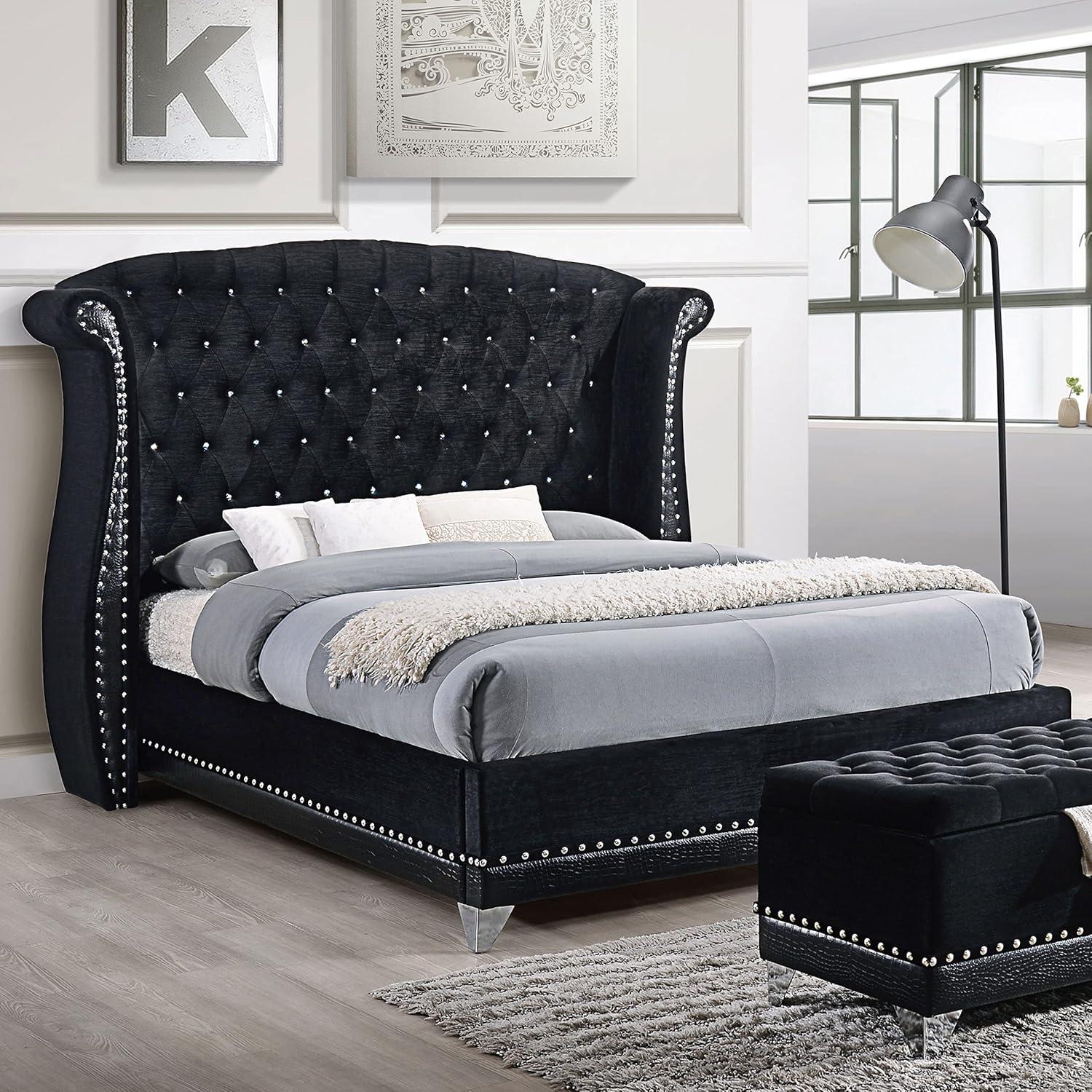 Barzini Upholstered Wingback Bed