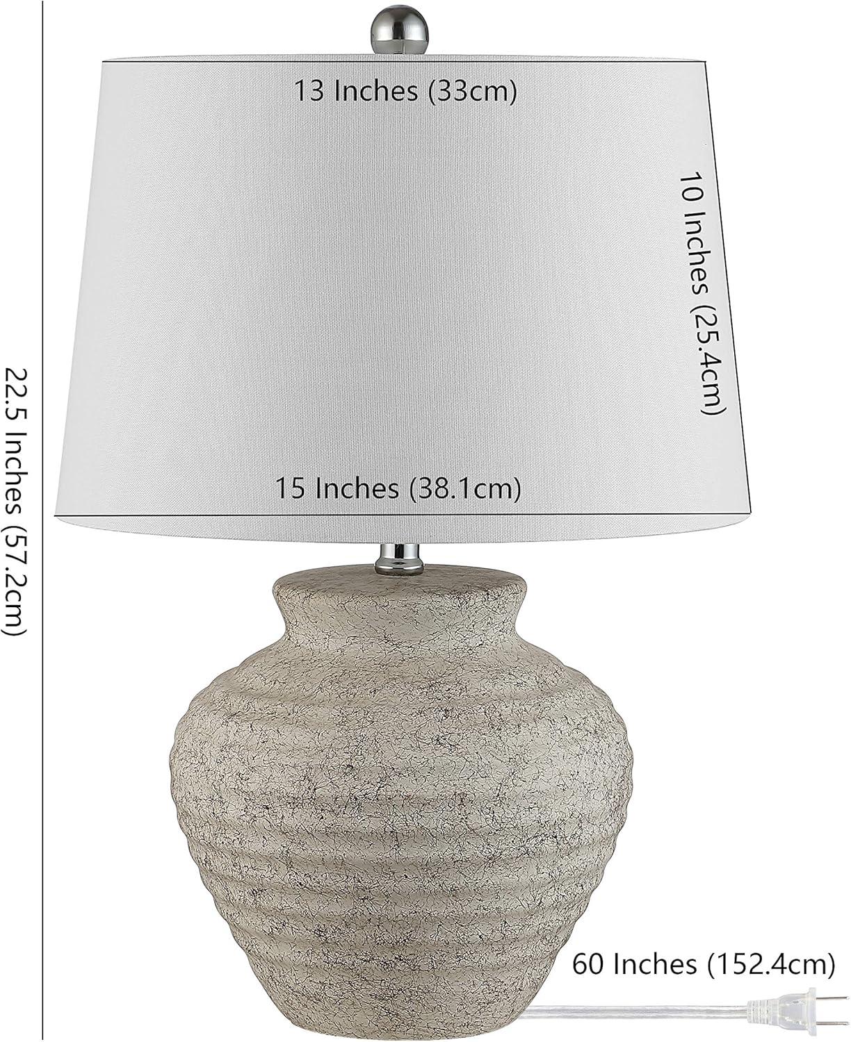 Ledger Ceramic Table Lamp - Light Grey - Safavieh.