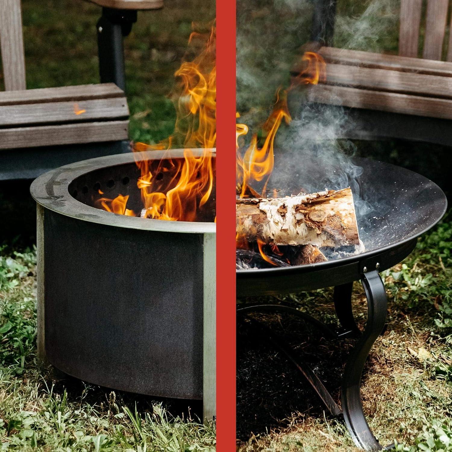 Breeo X Series 24 Corten Smokeless Fire Pit 24 in. W Corten Steel Outdoor Round Wood Fire Pit