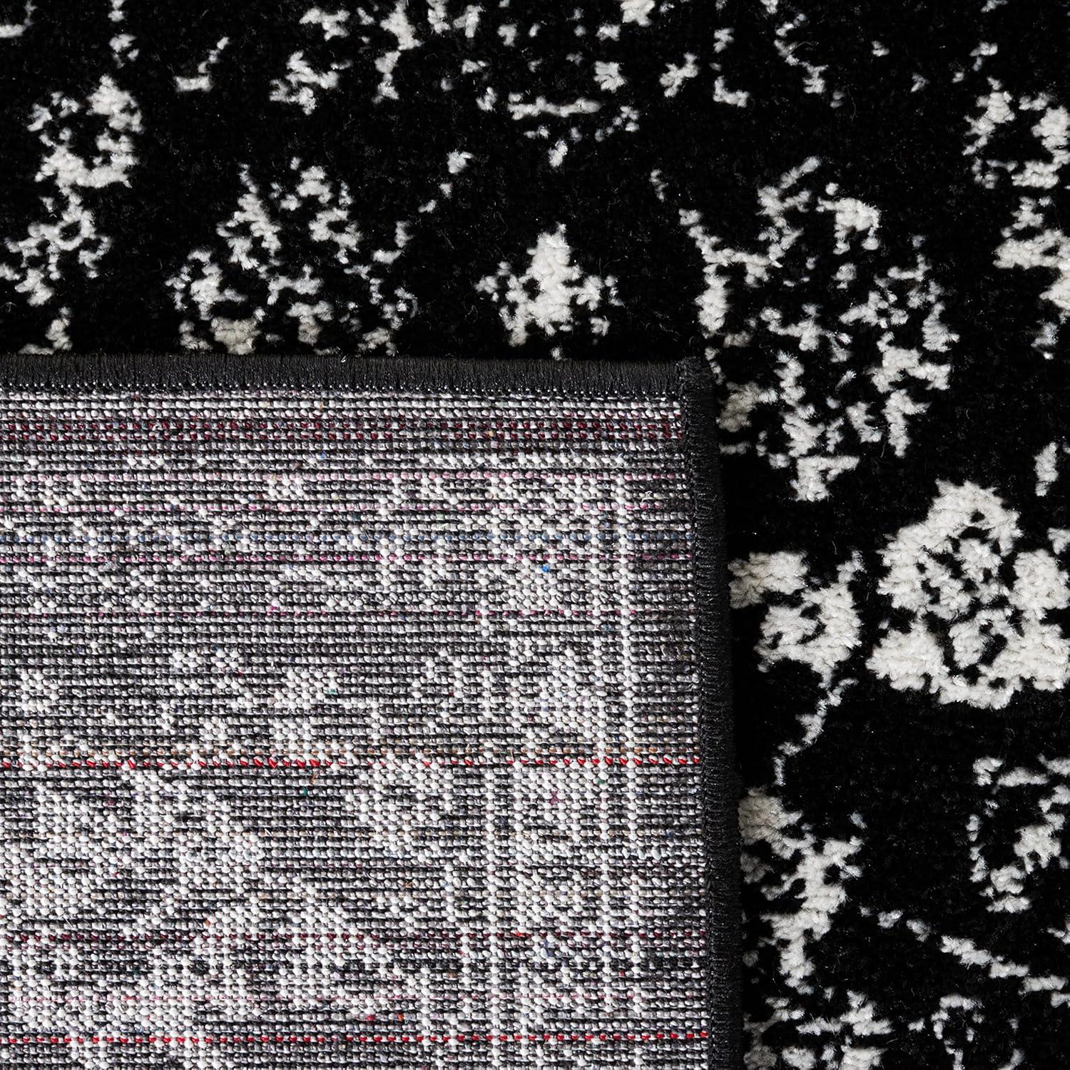 Adirondack ADR109 Machine Made Indoor Accent Rug - Black/Ivory - 3'x5' - Safavieh