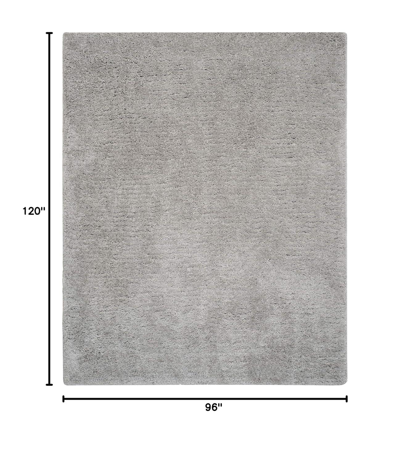 Supreme Shag SGS621 Hand Tufted Indoor Area Rug - Silver - 8'x10' - Safavieh