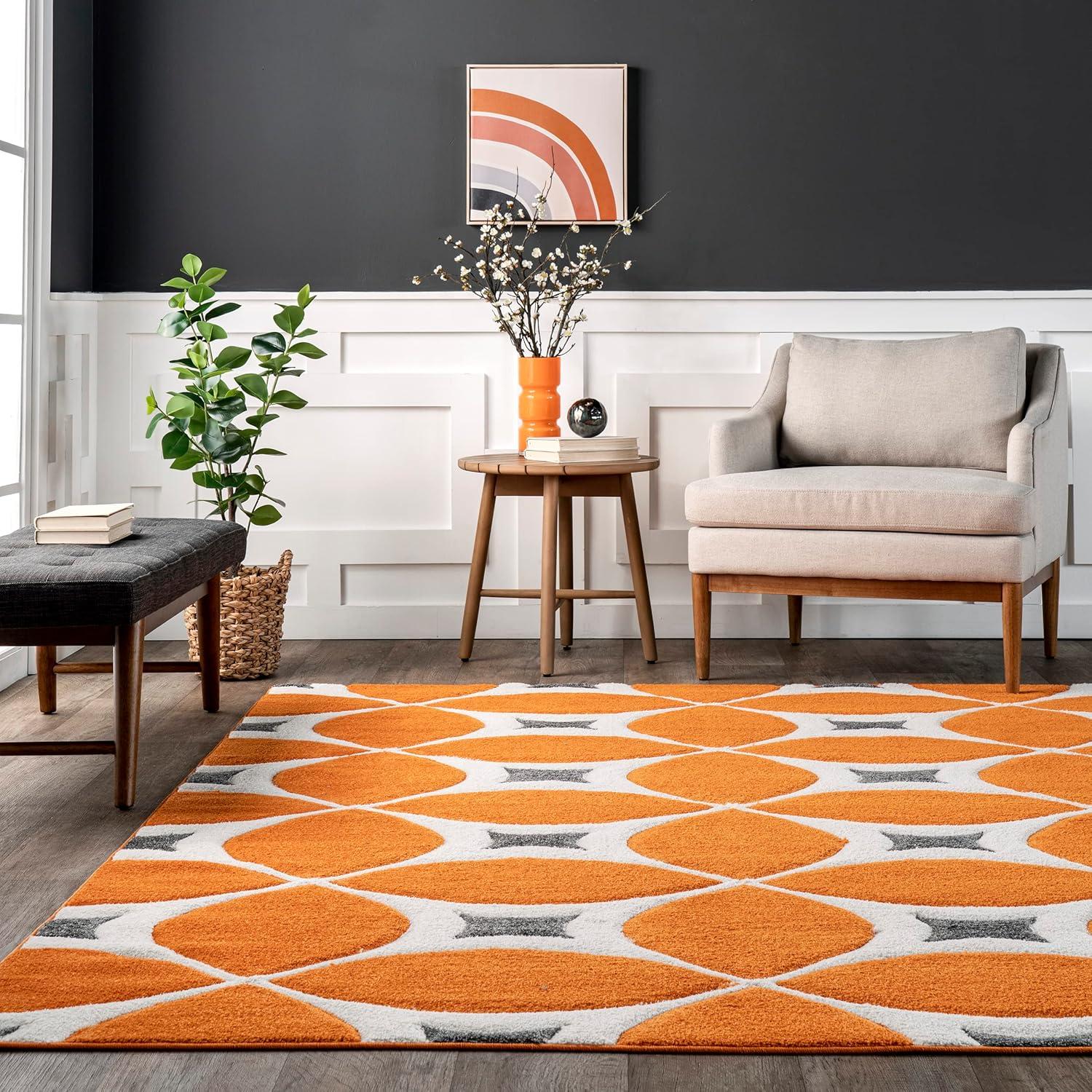 nuLOOM Gabriela Contemporary Accent Rug, 3' x 5', Deep Orange