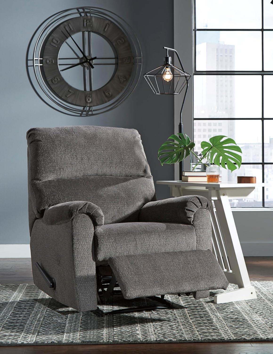 Signature Design by Ashley Nerviano Zero Wall Recliner in Gray