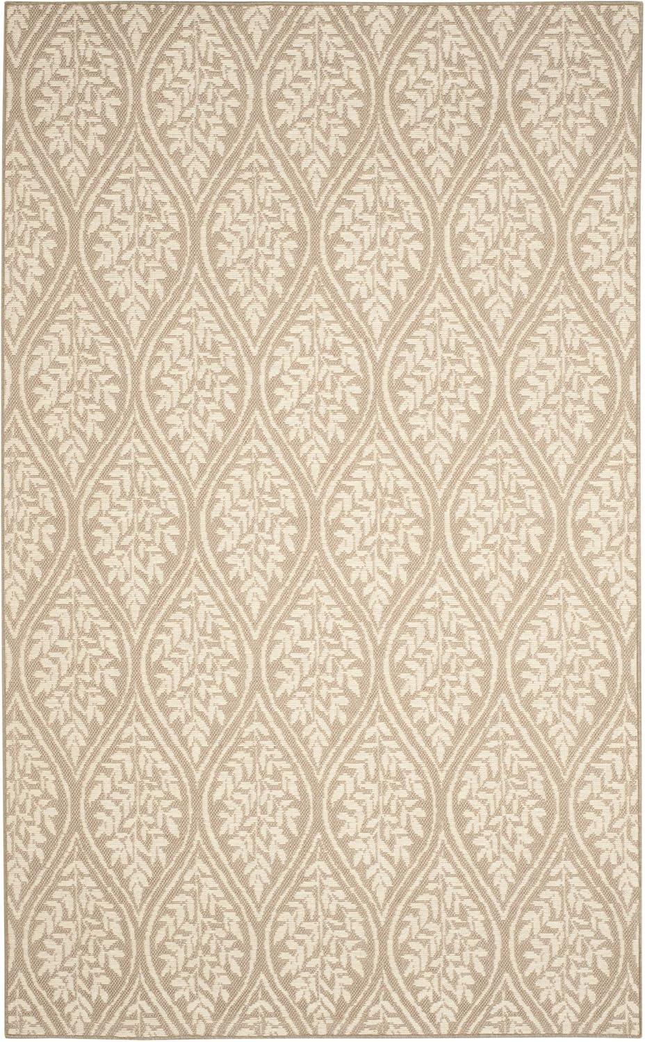 Palm Beach 4' x 6' Sand and Natural Geometric Area Rug