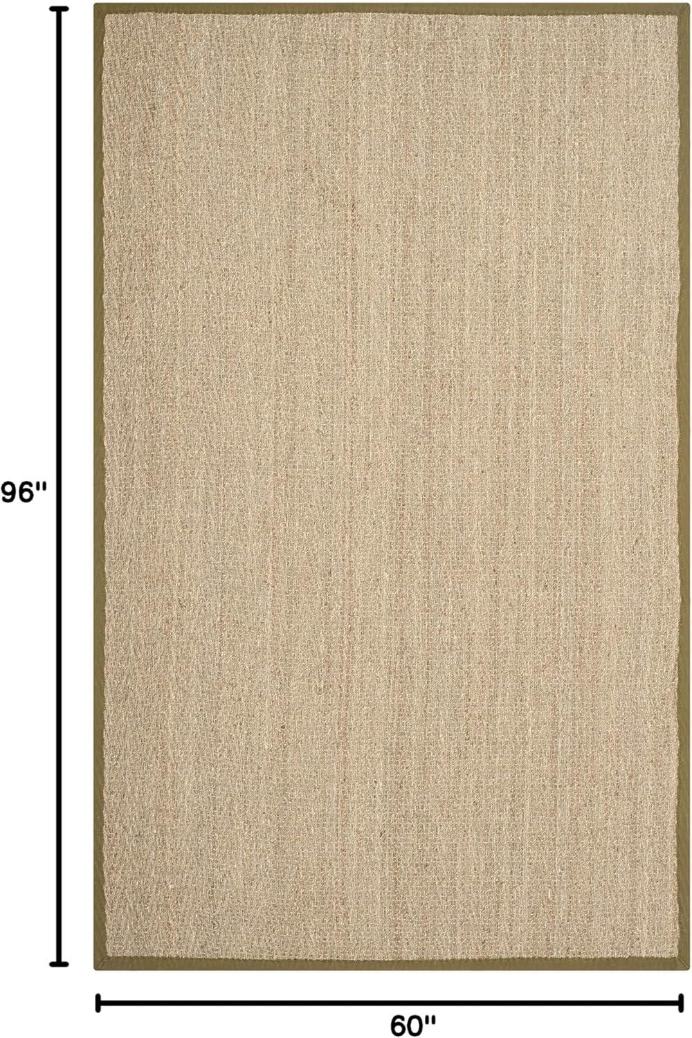 Natural Fiber NF115 Power Loomed Indoor Area Rug - Natural/Olive - 5'x8' - Safavieh