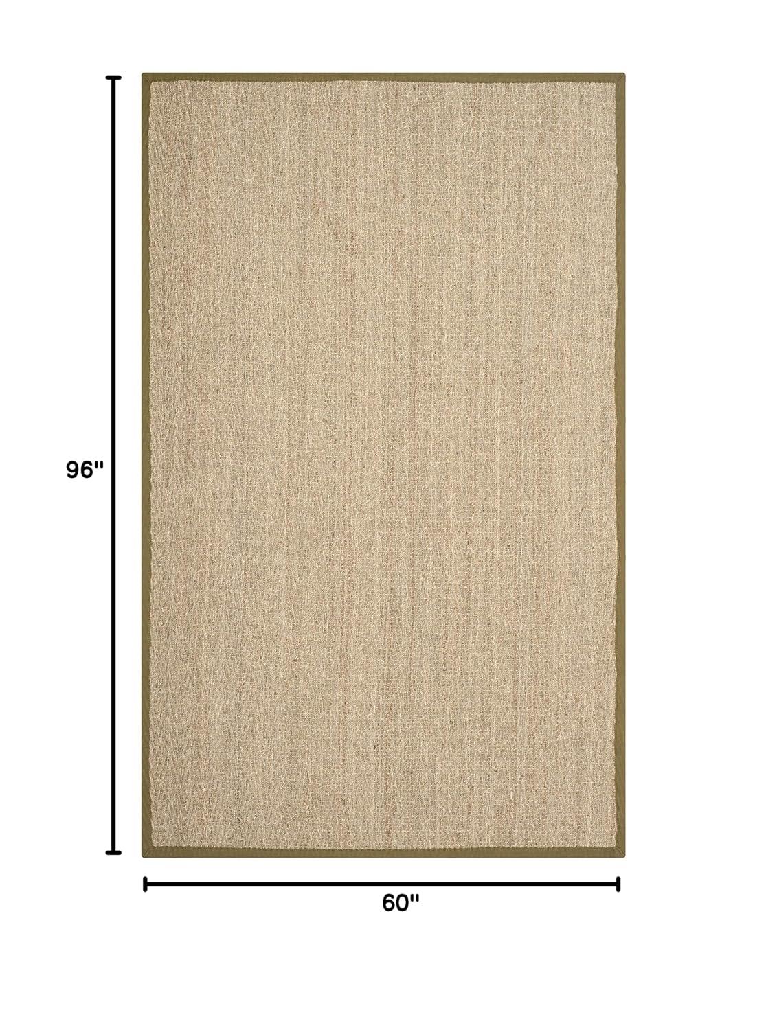 Natural Fiber NF115 Power Loomed Indoor Area Rug - Natural/Olive - 5'x8' - Safavieh