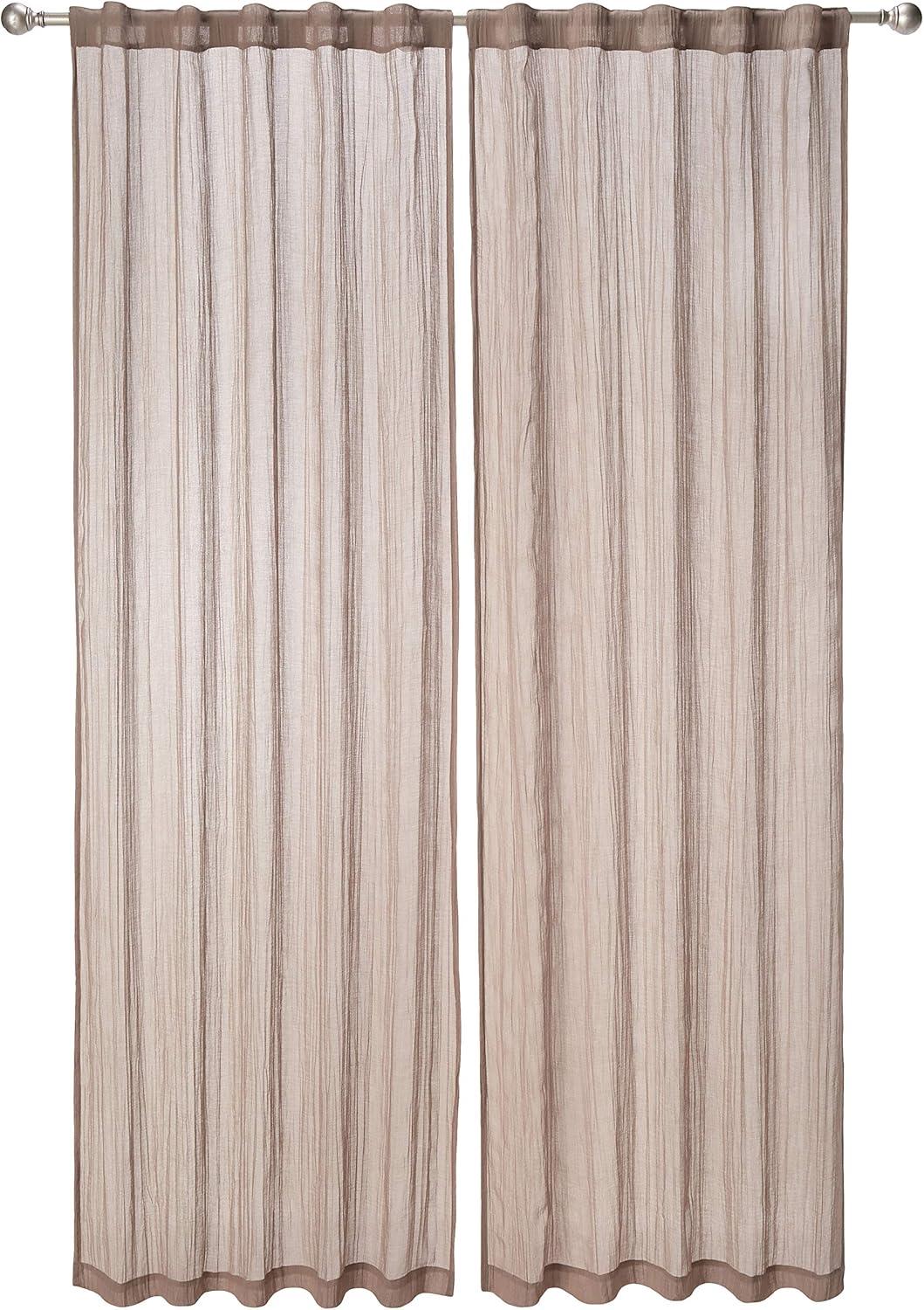 Harper Solid Crushed Curtain Panel Pair