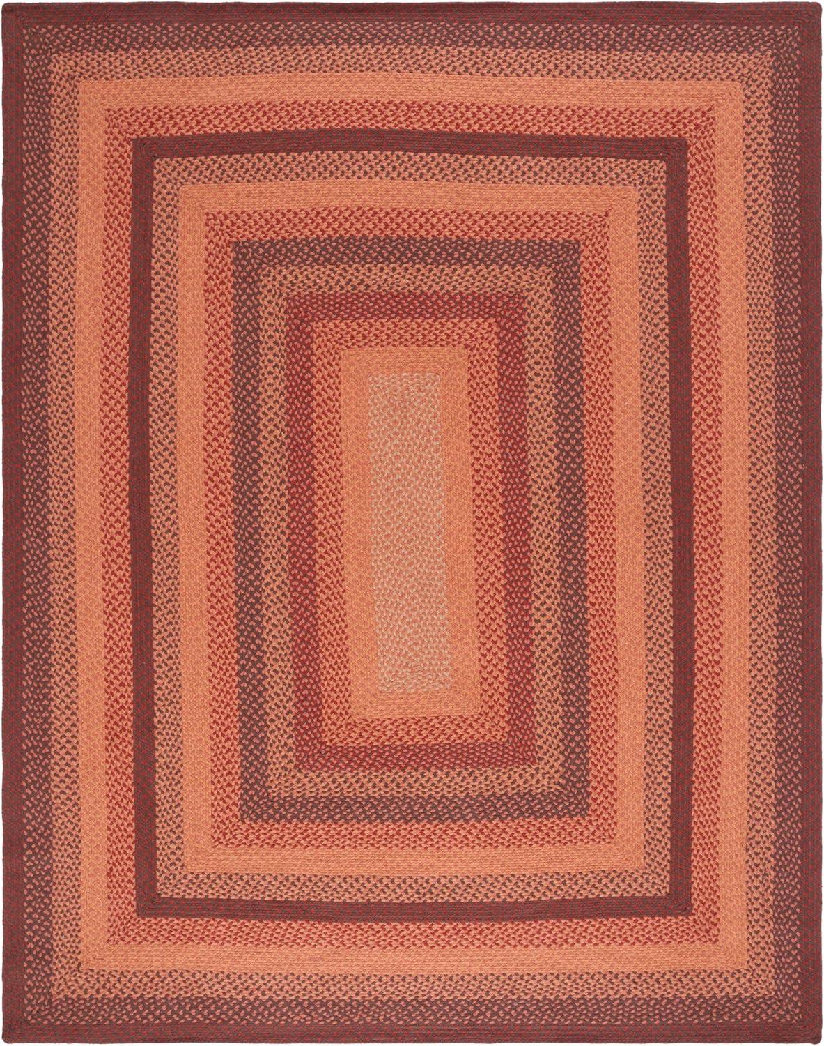 SAFAVIEH Braided Claes Color Bordered Area Rug, Orange/Rust, 8' x 10'