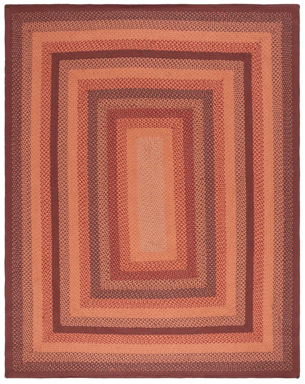 Braided BRD651 Flat Weave Indoor Area Rug - Orange/Rust - 8'x10' - Safavieh