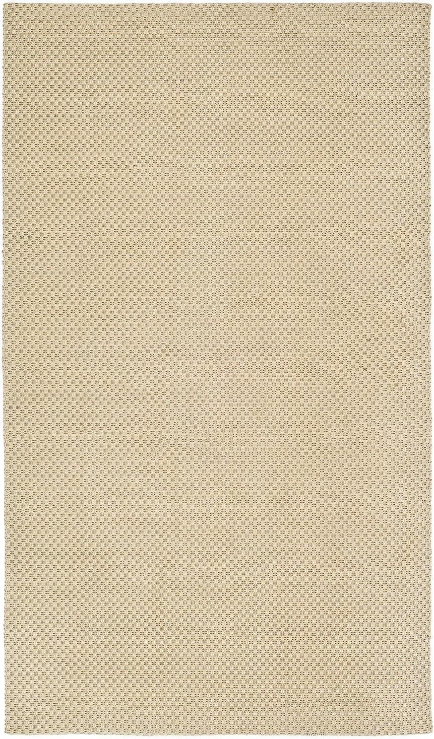 Beige 6' x 9' Handmade Flatweave Synthetic Area Rug