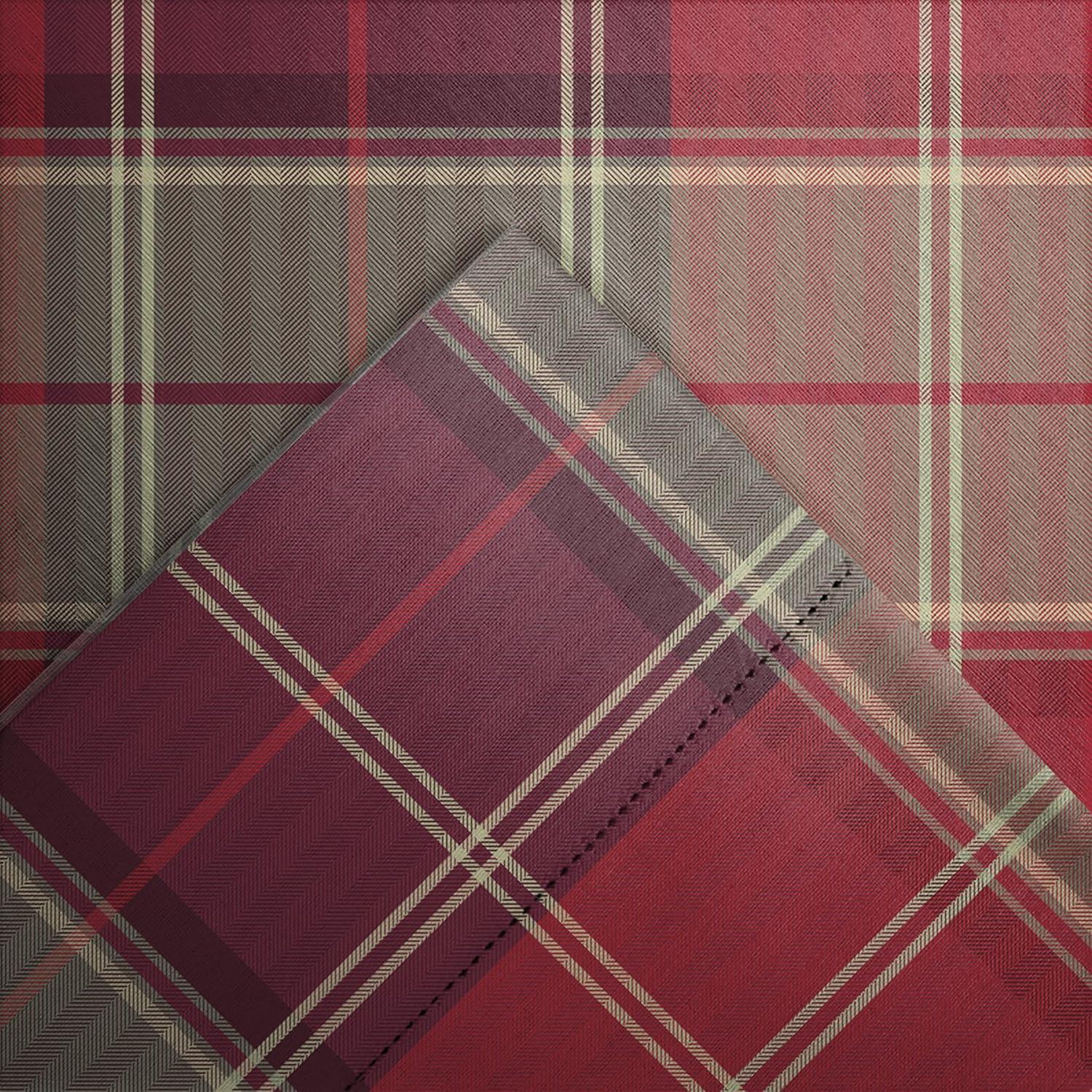 Cozy Piedmont Plaid King Flannel Cotton Duvet Set