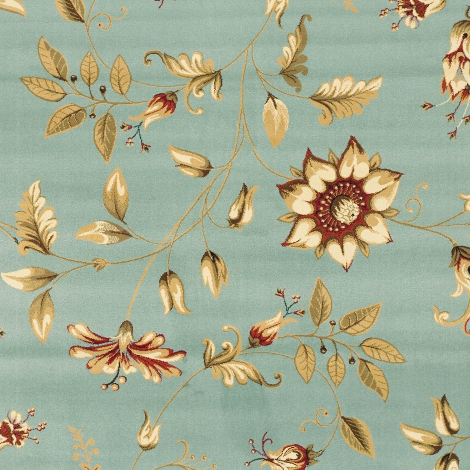 Lyndhurst LNH552 Power Loomed Area Rug - Blue/Multi - 8'9"x12' - Safavieh