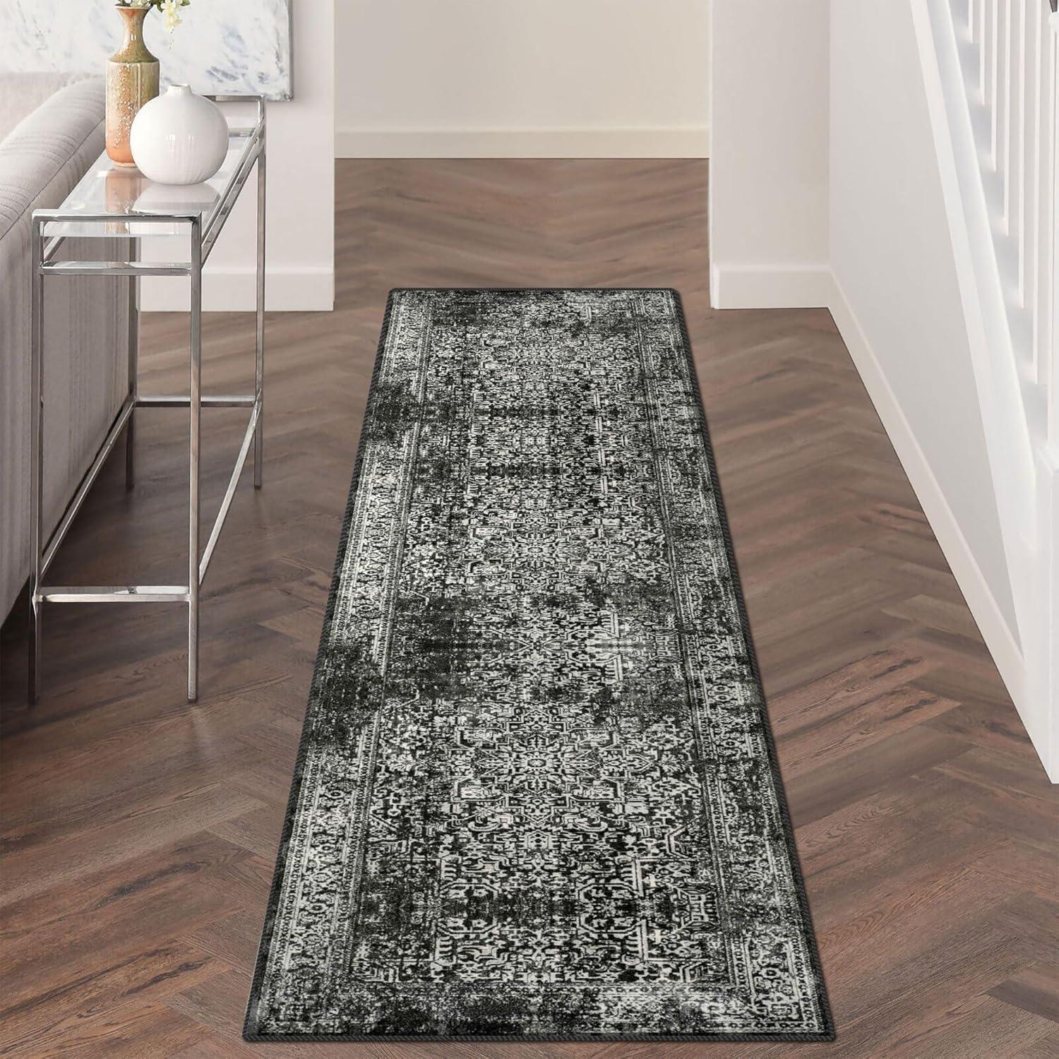 Evoke EVK256 Power Loomed Indoor Runner - Black/Grey - 2'2"x7' - Safavieh