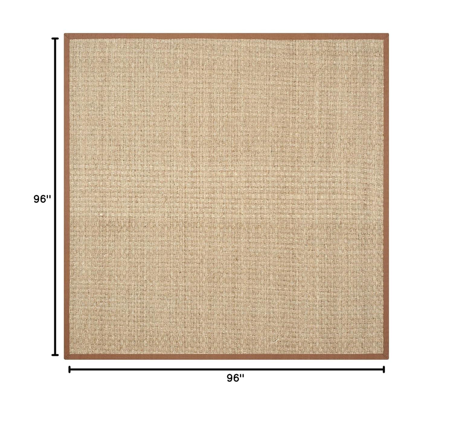 Natural Fiber NF114 Power Loomed Indoor Area Rug - Natural/Brown - 8'x8' - Safavieh
