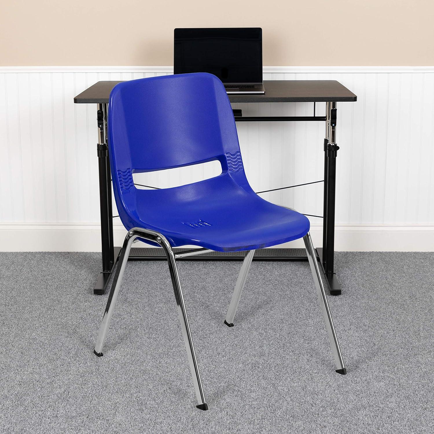 Lena Ergonomic Shell Stack Chair with 16'' Seat Height