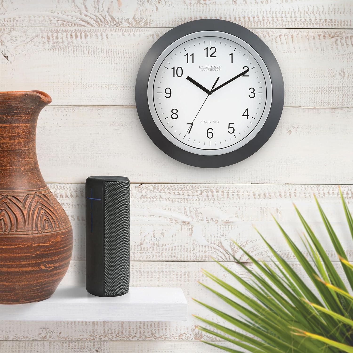 La Crosse Technology WT-3129B 12 Inch Atomic Analog Wall Clock -Black