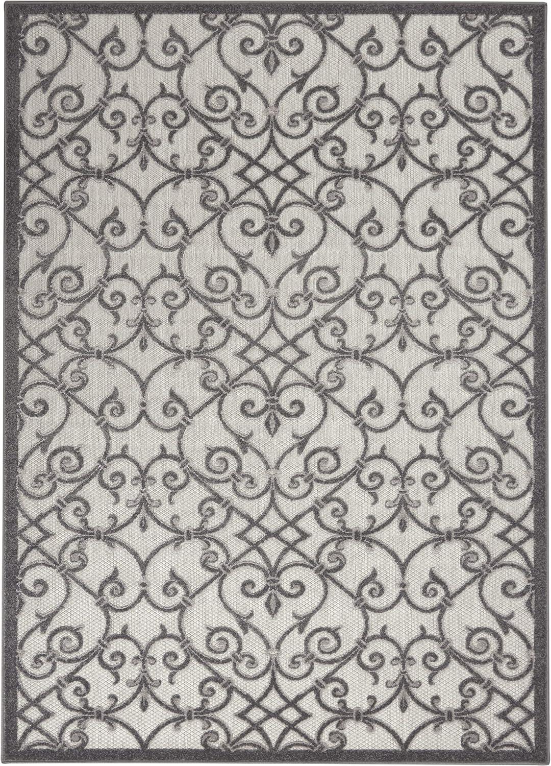 Nourison Aloha Contemporary Scroll Outdoor Rug