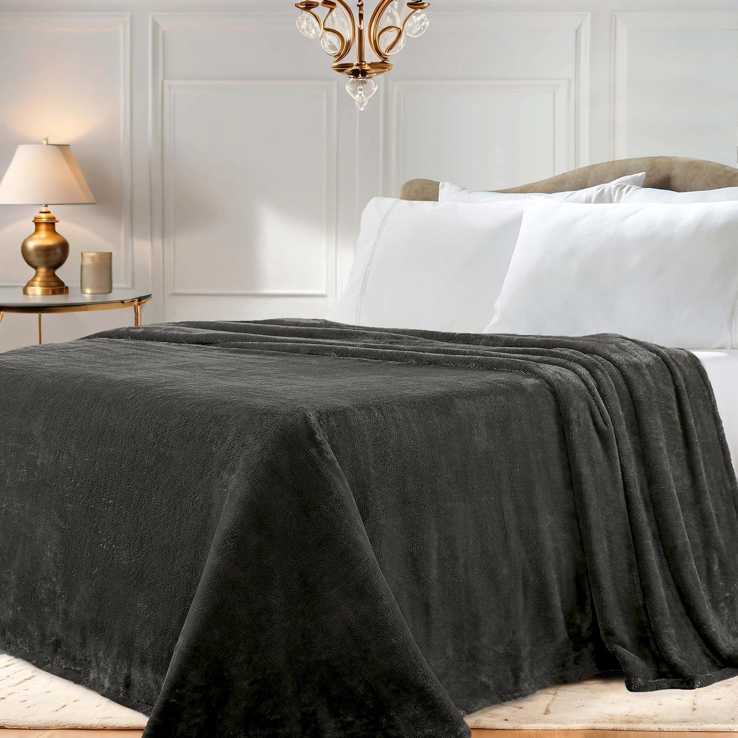 Superior Superior Solid Polyester Reversible All-Season Fleece Throws Blanket