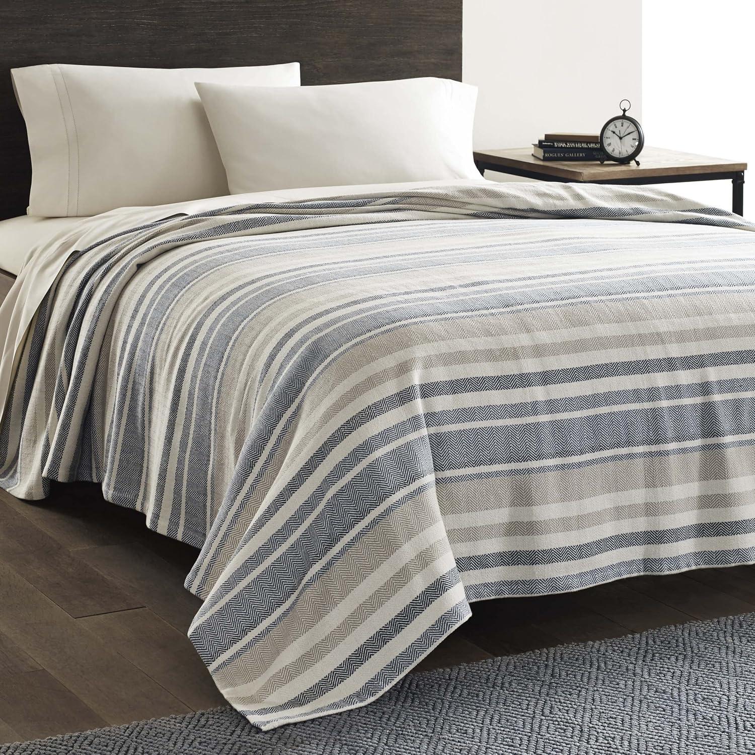 Eddie Bauer Eddie Bauer Herringbone Cotton Reversible Blanket