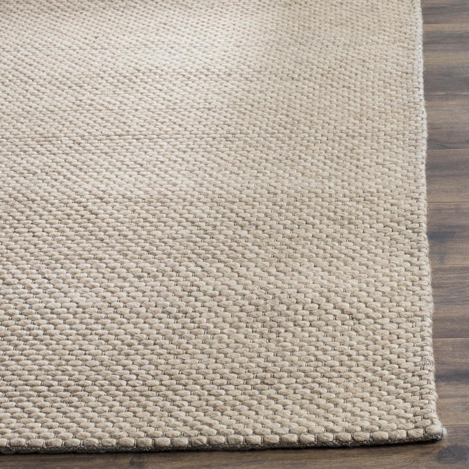 Beige Hand-Tufted Wool and Synthetic 11' x 15' Area Rug