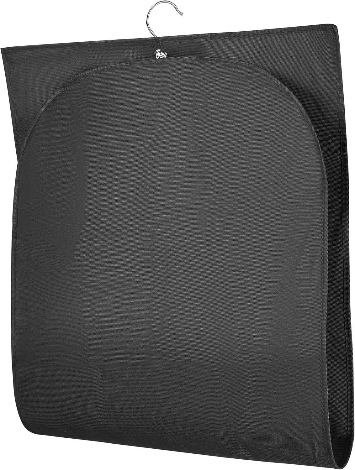 Fabric Garment Bag 42 Inch - Pack of 2 Hanging Clothing Storage Bags for Closet or Travel - Suit, Dress, Gown & Coat Protector with Zipper & Window - Dust Free Garment Covers