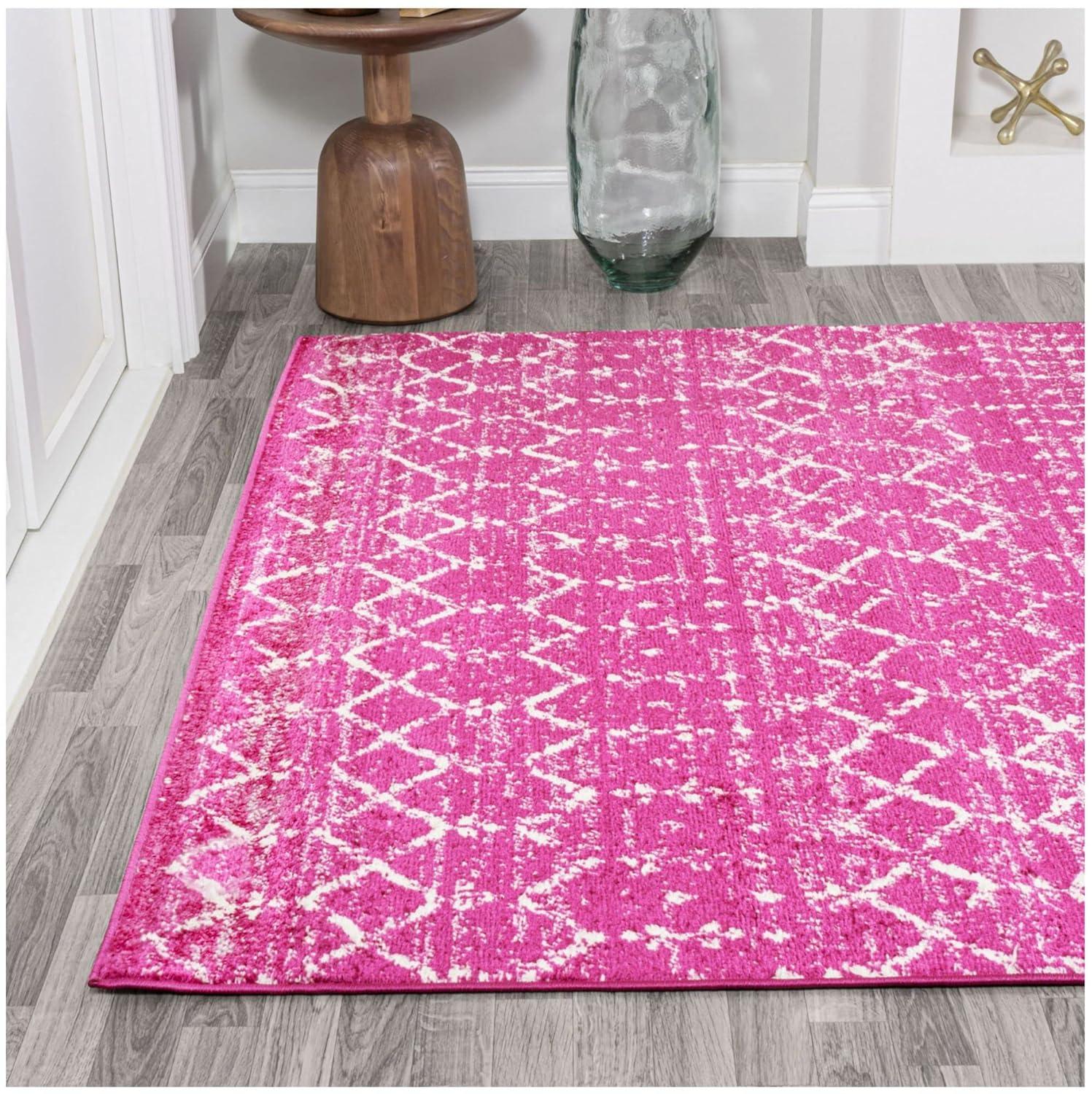 JONATHAN Y Moroccan inspired HYPE Boho Vintage Diamond Cream/Gray 3 ft. x 5 ft. Area Rug