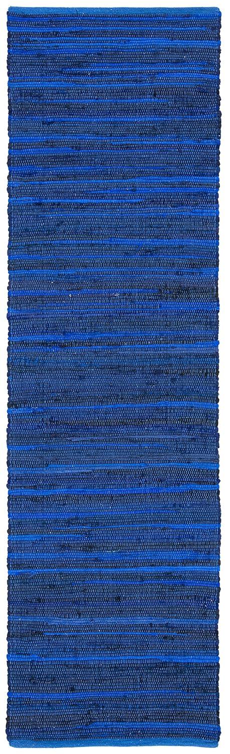 Rag Runner Rug RAR130 Hand Woven Runner Rug - Blue/Multi - 2'3"x11' - Safavieh.