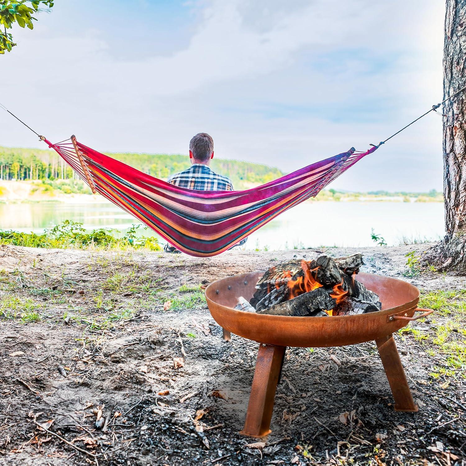 SunnyDaze Decor Union Round Wood-Burning Steel Finish Cast Iron Outdoor Raised Fire Pit Bowl