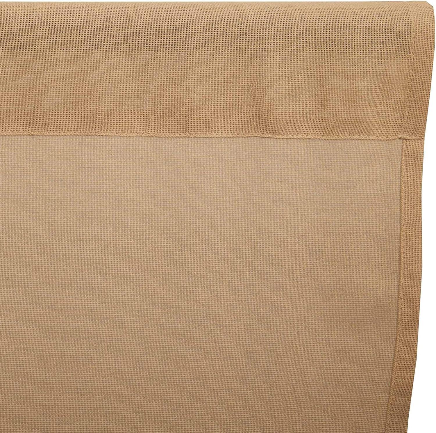 VHC Brands Tobacco Cloth Cotton Farmhouse Curtains Panel Set, Khaki Tan