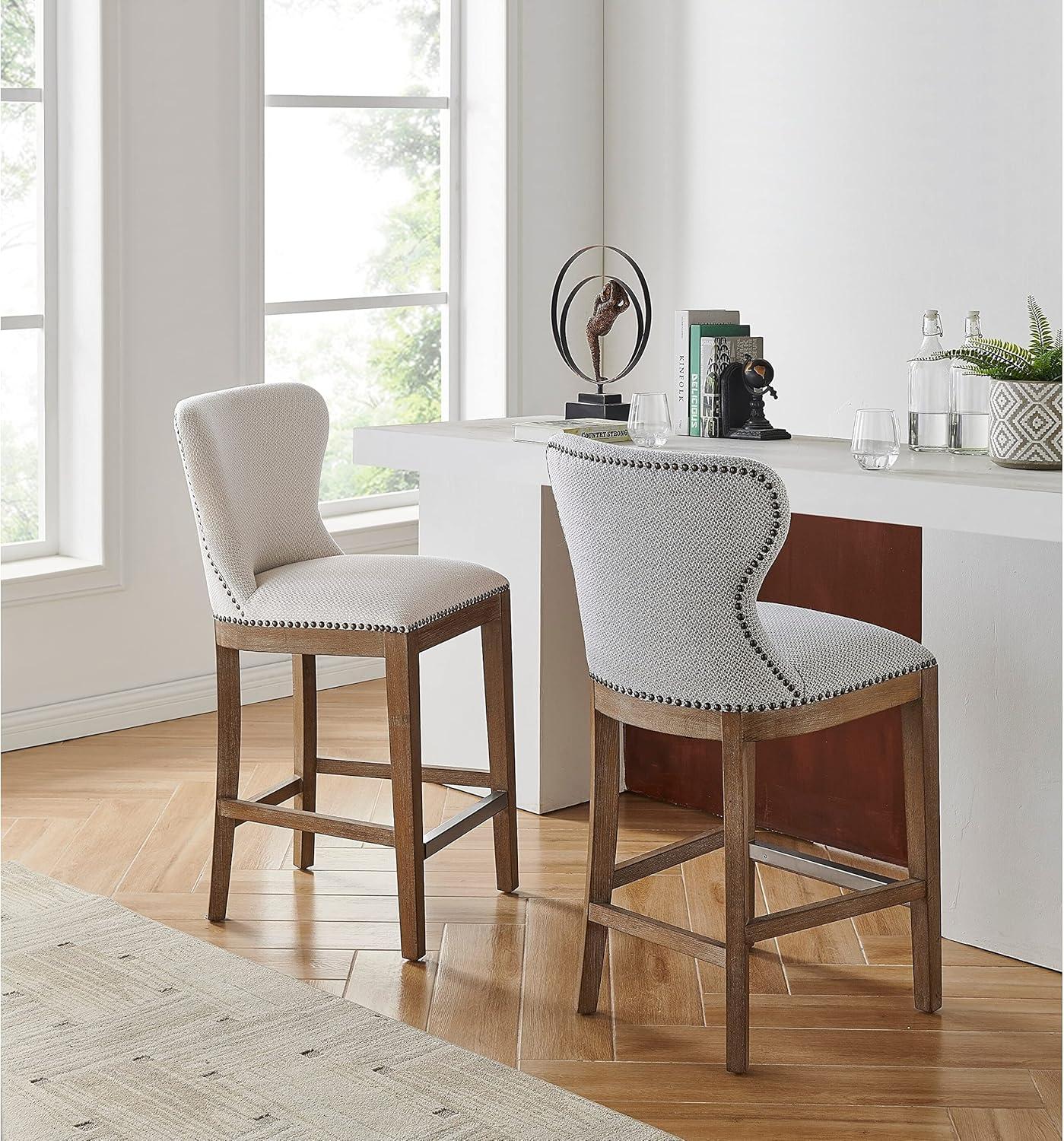 New Pacific Direct Dorsey Fabric Counter Stool