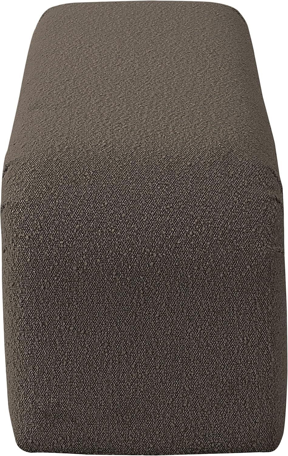 Meridian Furniture Niagara Cream Boucle Fabric Bench