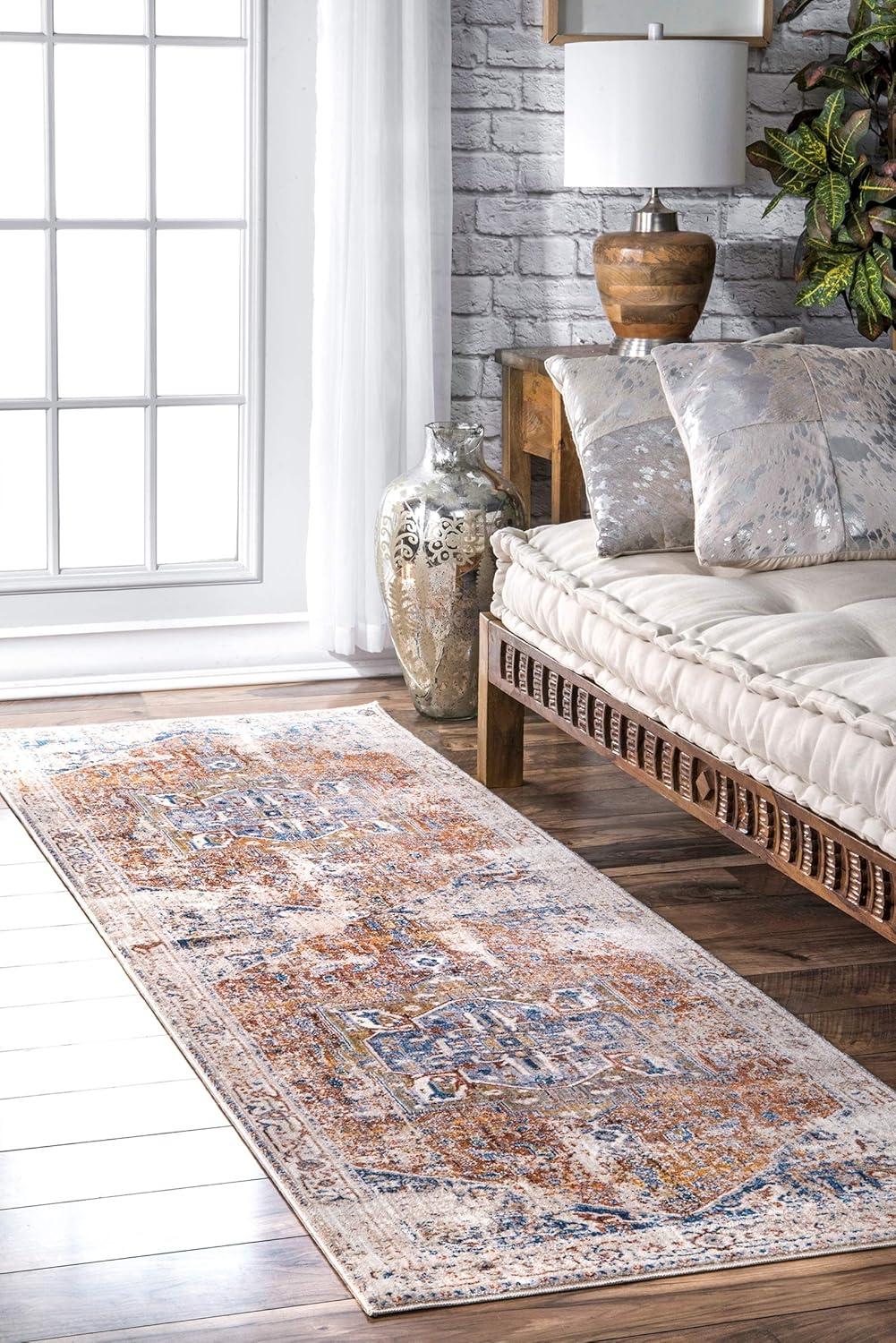 Nuloom Harriet Vintage Medallion Fringe Indoor Area Rug