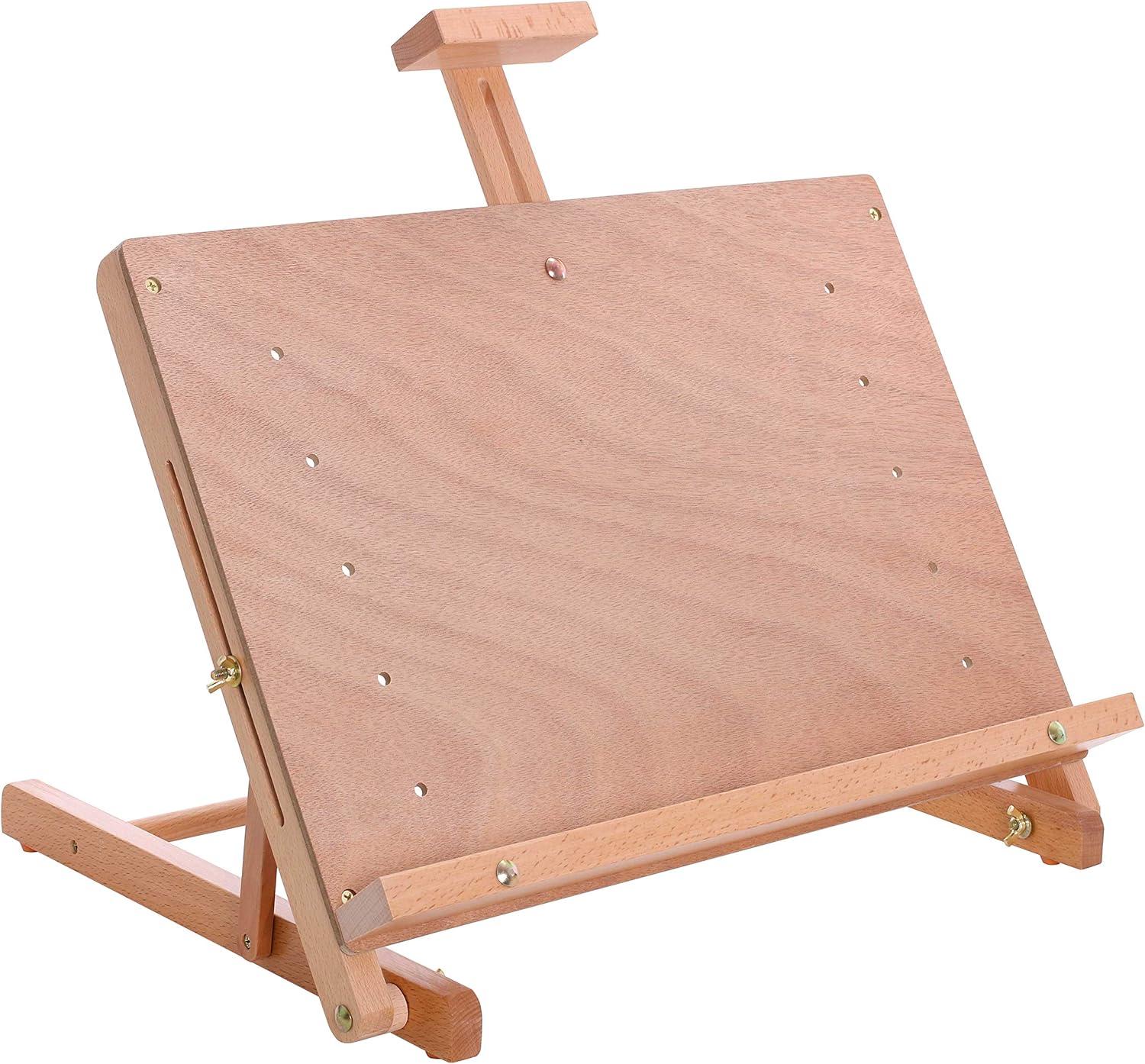 Beechwood Adjustable Tabletop Artist Studio Easel, 27"