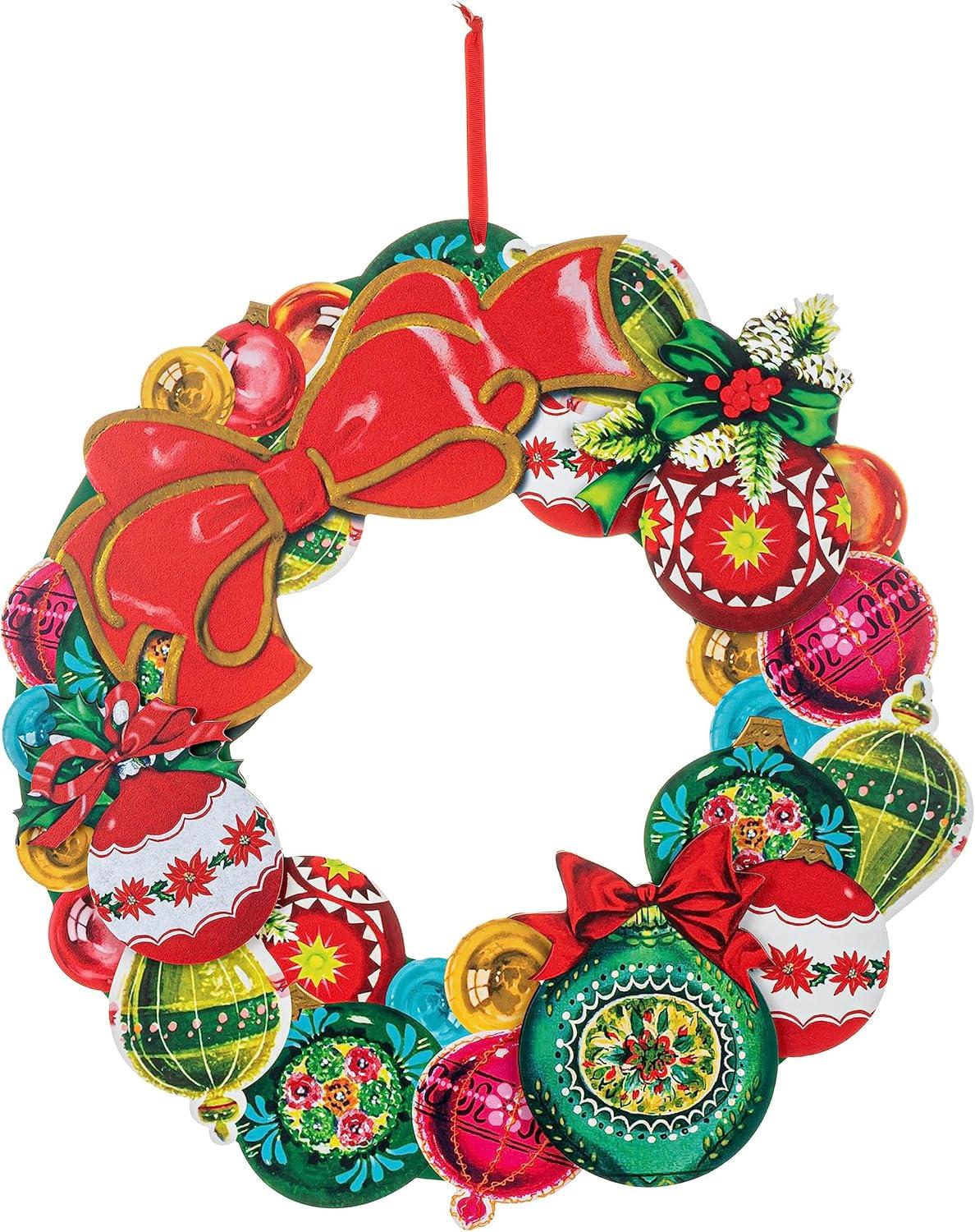 Mr. Christmas Nostalgic 19" Wooden Wreath - Vintage Ornament