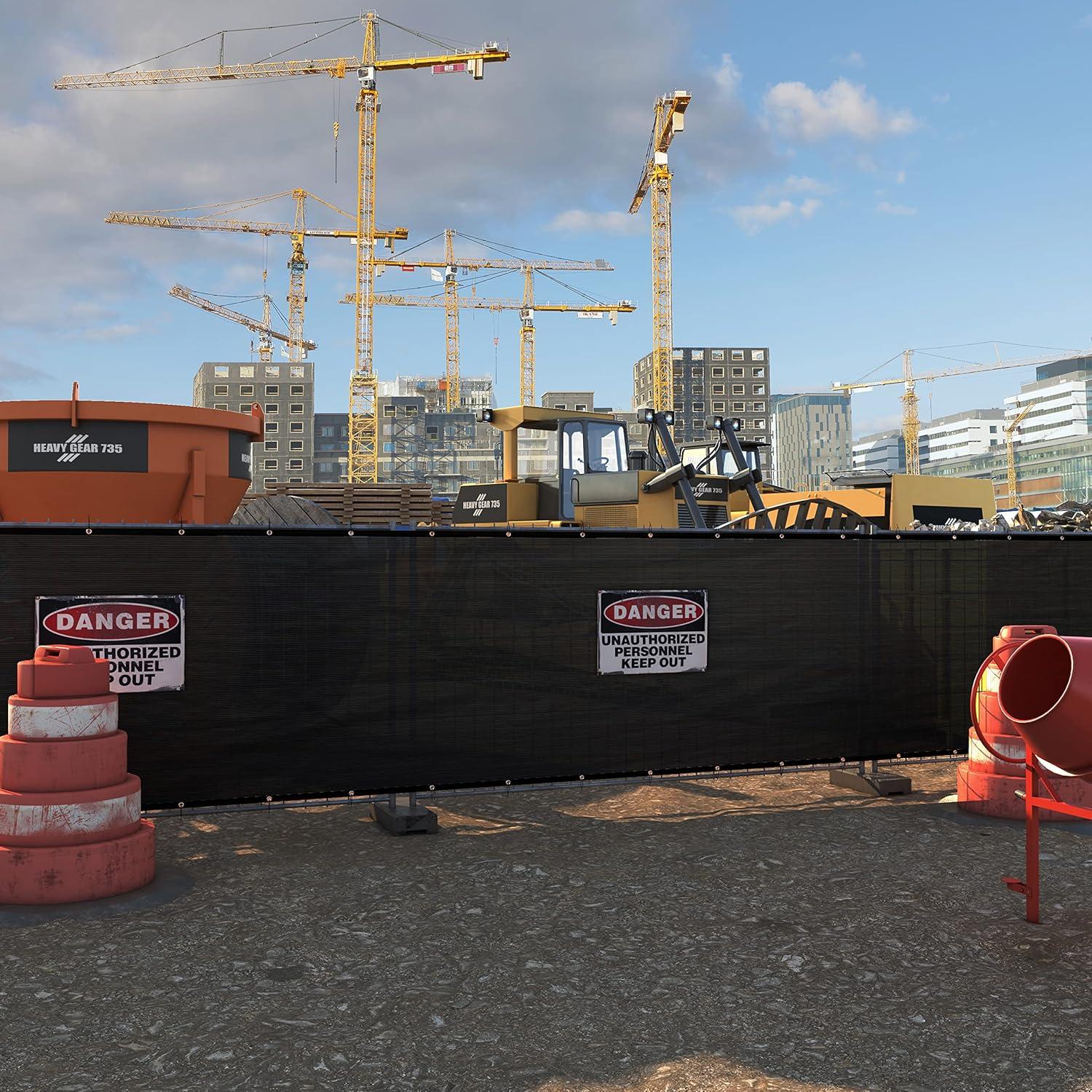 Amgo Fence Privacy Screen Heavy Duty Windscreen with Bindings & Grommets