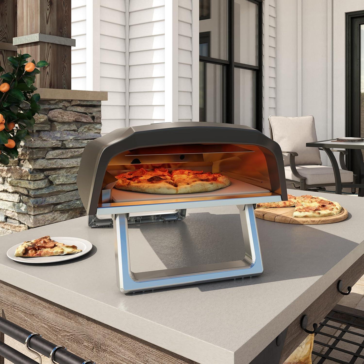 Commercial Chef Commercial Chef Countertop Propane Pizza Oven with Dual Burners