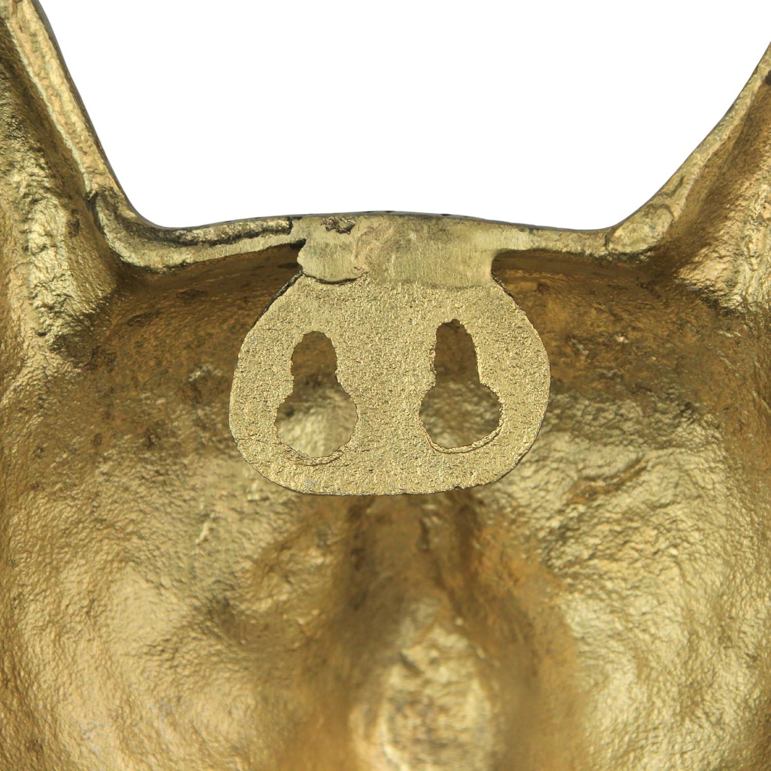 Things2Die4 Gold Mouse Head Wall Hanging with Spectacles – Quirky Cast Aluminum Wall Decor - Gold